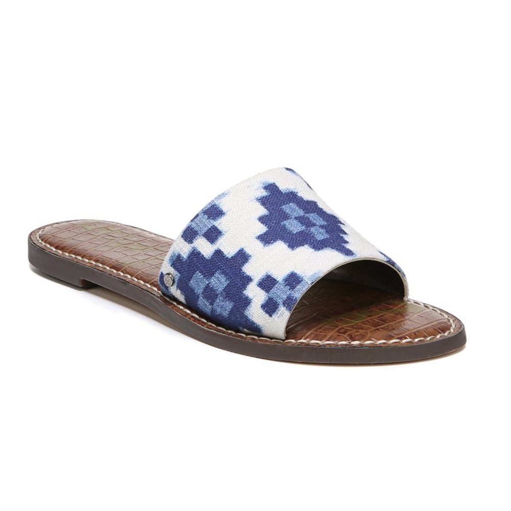 ⭐️HOST PICK⭐️ SAM EDELMAN Gio Slide Flats - Blue Textile Upper